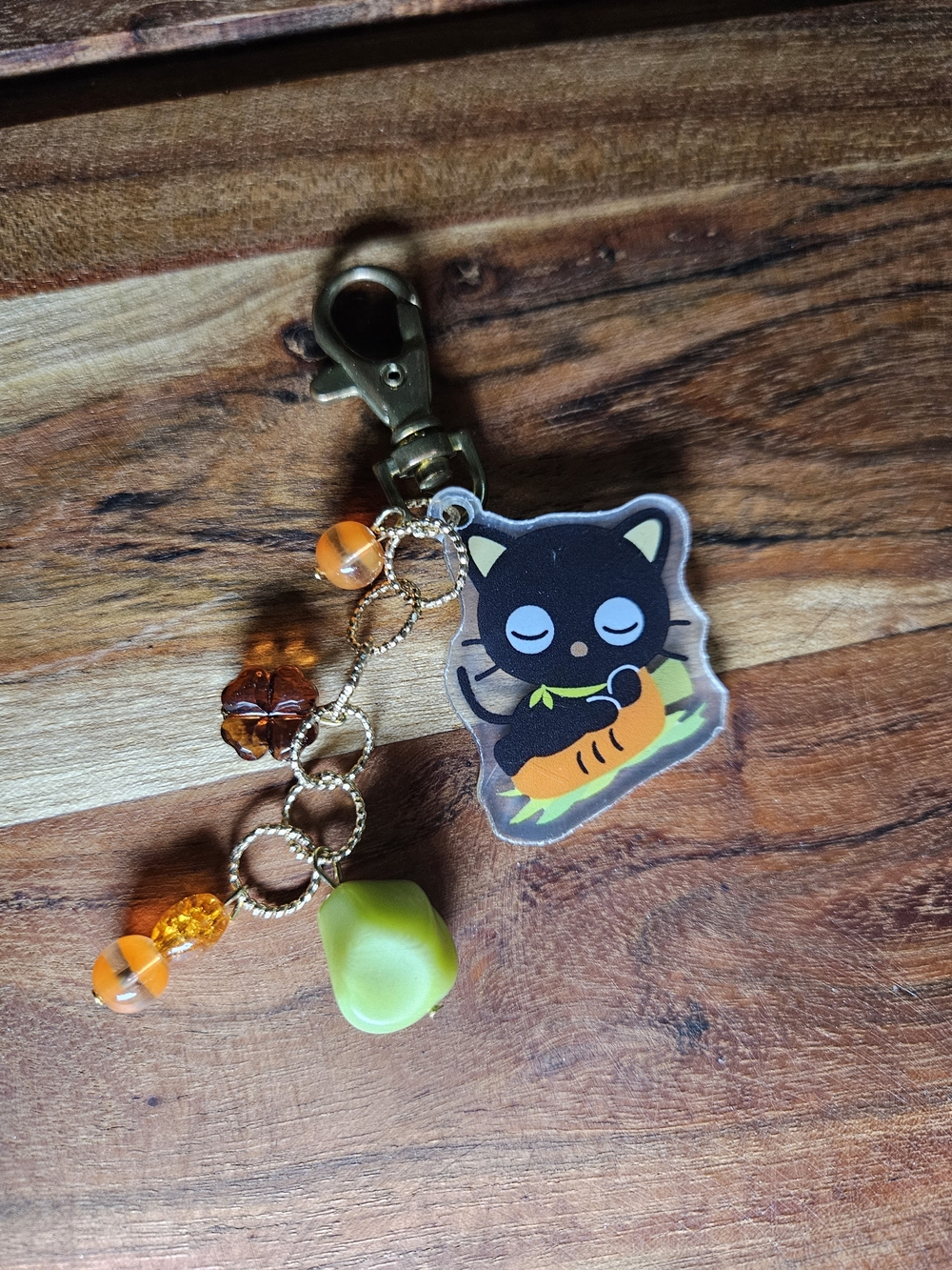 Cute Chococat & Carrot Keychain Charm